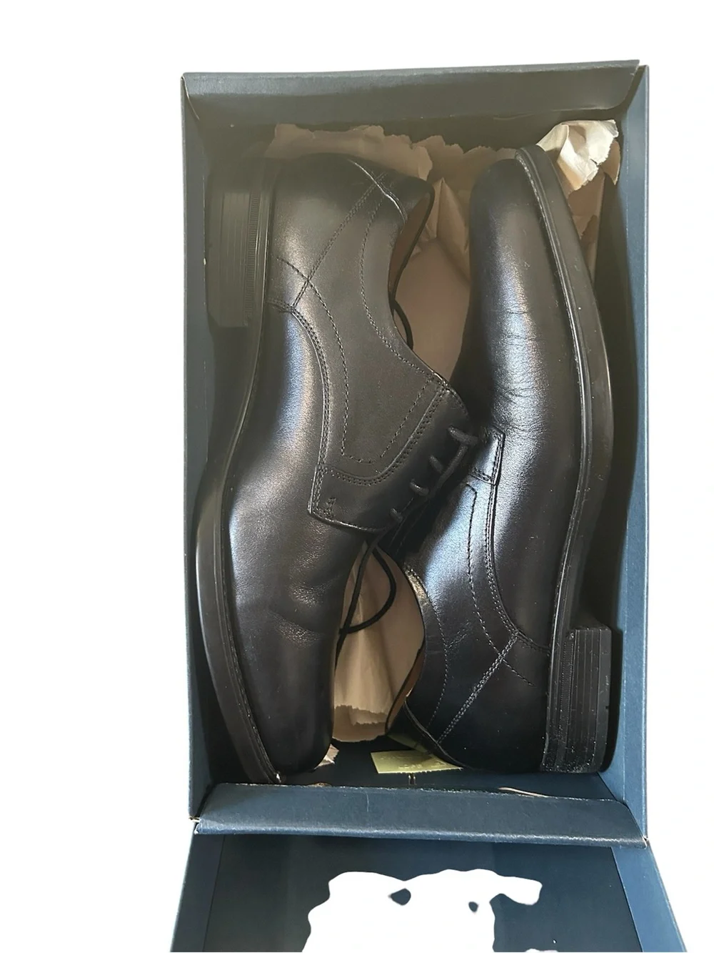 Florsheim  Comfotech Leather Upper E-Wide Black Oxford Box -Dress Shoes Men’s